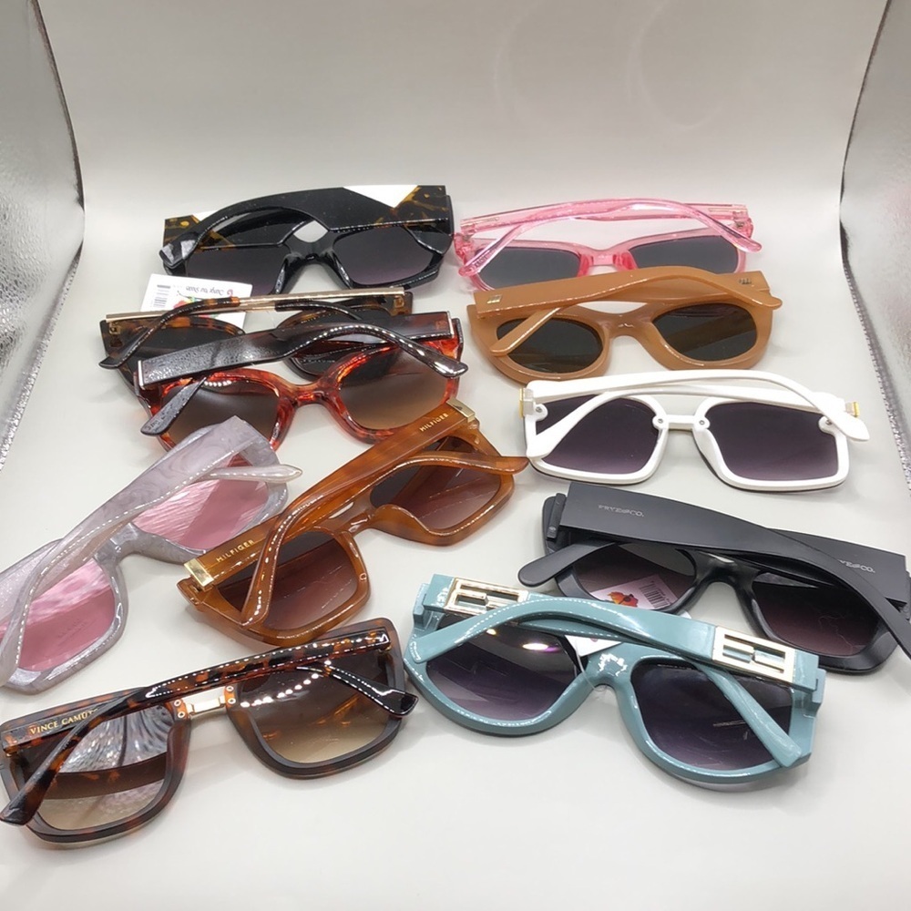 Curated bundle 11 trendy fashion style square + sunglasses variety of brands. - Picture 2 of 8